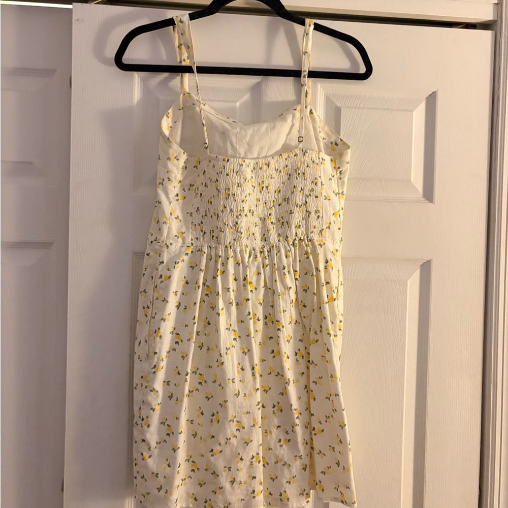 Abercrombie & Fitch White and Yellow Lemon Dress